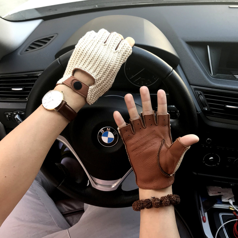 Leather Driving Glove - Rękawice męskie skórzane naturalne 2025, męskie