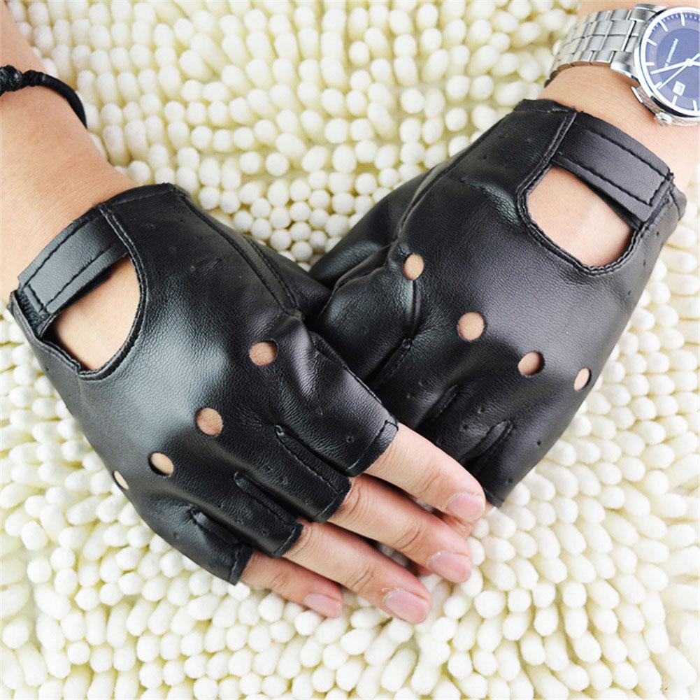 Leather Driving Glove - Rękawiczki bez palców unisex, teatralne, punkowe,