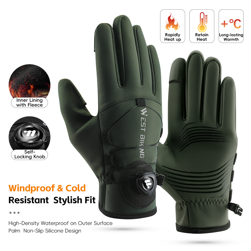 Winter Glove Insulated - Rękawice rowerowe zimowe z magnetycznym szybkozłączem,