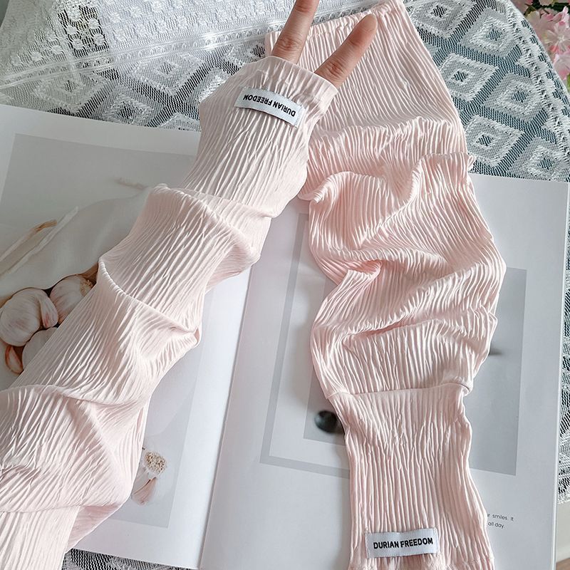 Fingerless Glove Knit - Letnie luźne rękawki z jedwabiu lodowego
